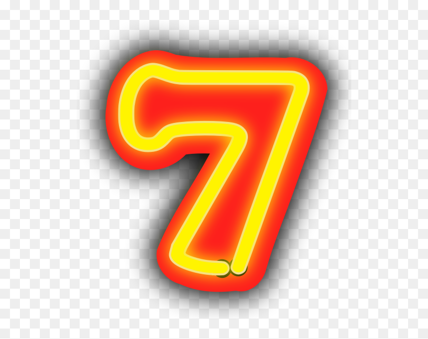 Neon Numerals-7 - 7 Clip Art, HD Png Download - neon line png
