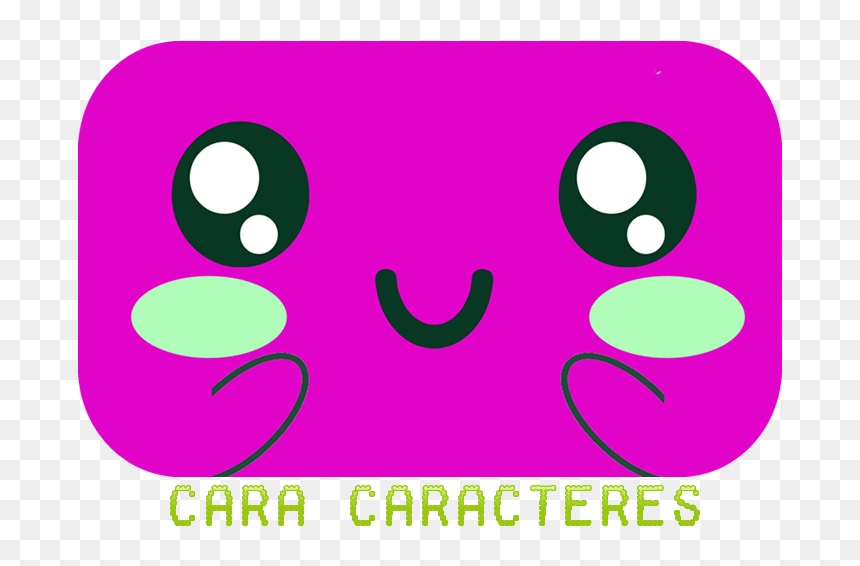 Kawaii Text Faces Cara Caracteres Letras - Circle, HD Png Download - kawaii faces png