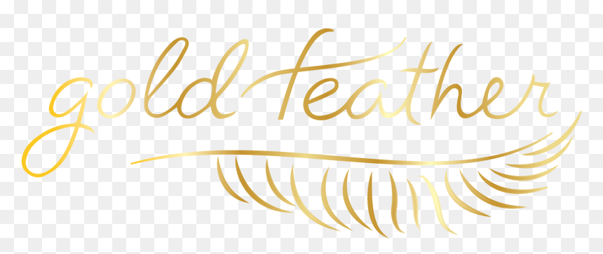 Calligraphy, HD Png Download - gold feather png