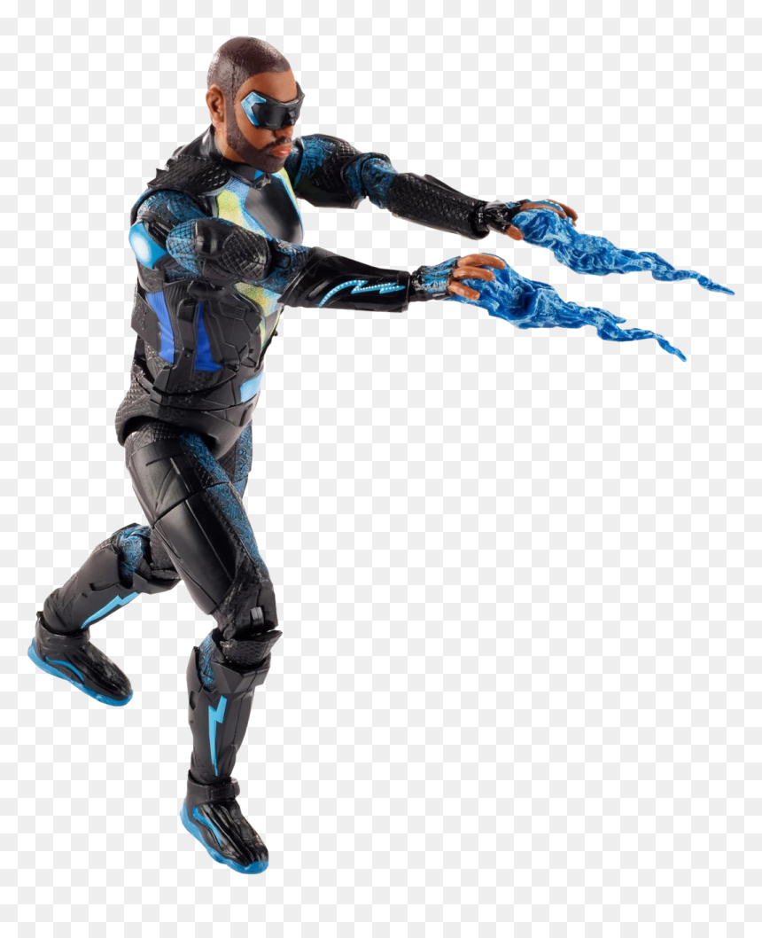 Black Lightning Dc Multiverse 6” Action Figure - Dc Multiverse Black Lightning Figure, HD Png Download - black lightning png