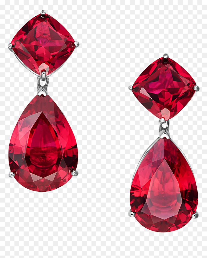 Rose Red Diamond Stone Png Free Download - Red Earring Png, Transparent Png - red diamond png