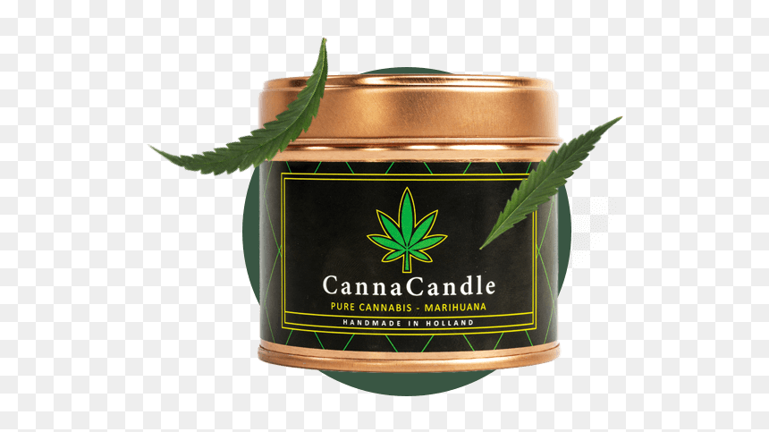 Cannabis Candle At Hempoilshop - Cream, HD Png Download - marihuana png