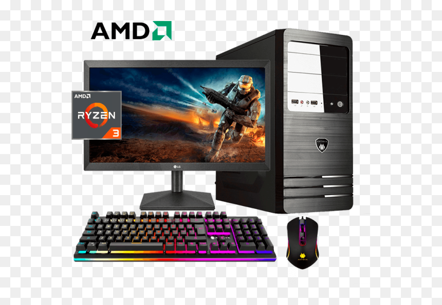 Computadora Ryzen 3, HD Png Download - computadora png