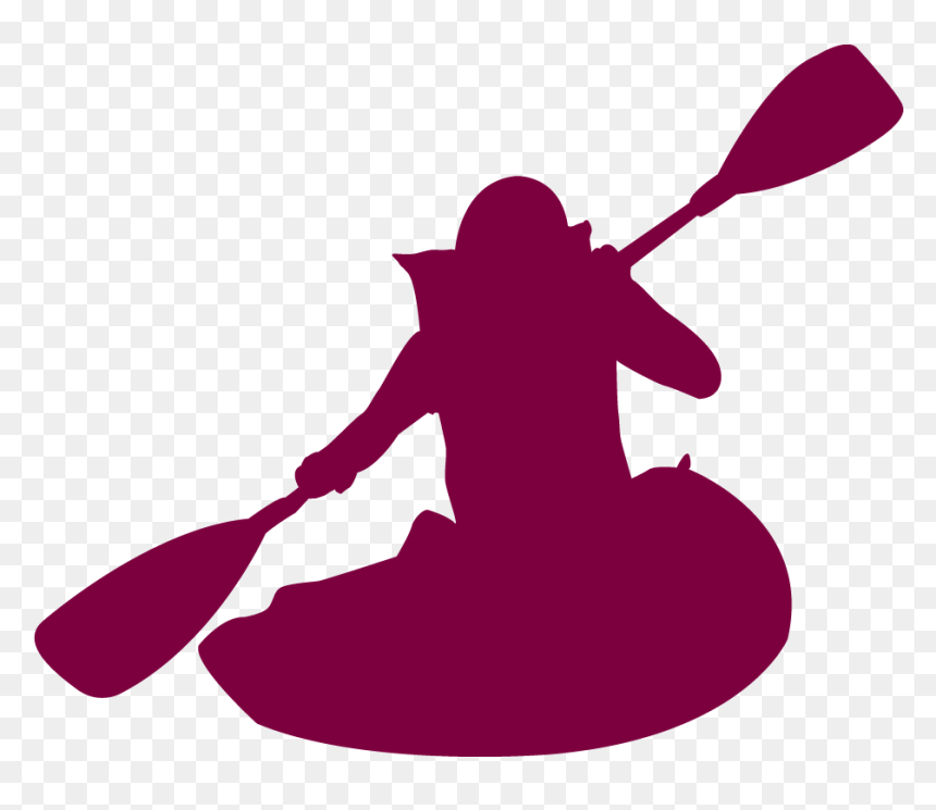 White Kayaking Silhouette Clipart , Png Download - Silhouette Kayak Png, Transparent Png - kayaking png