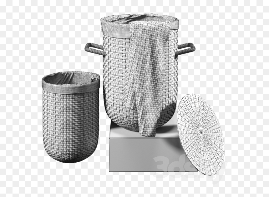 Round Wicker Laundry Baskets - Mesh, HD Png Download - laundry basket png