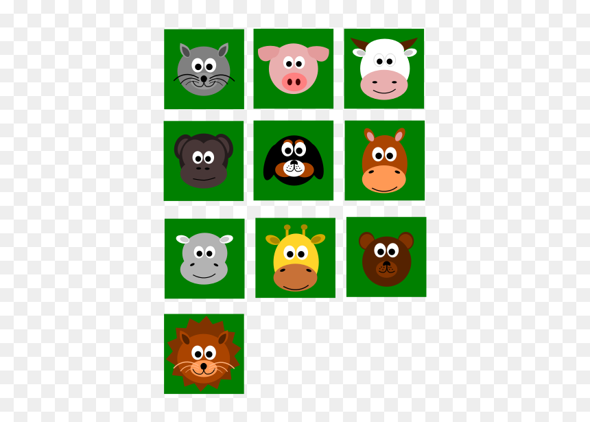 Animal Faces - Portable Network Graphics, HD Png Download - kawaii faces png