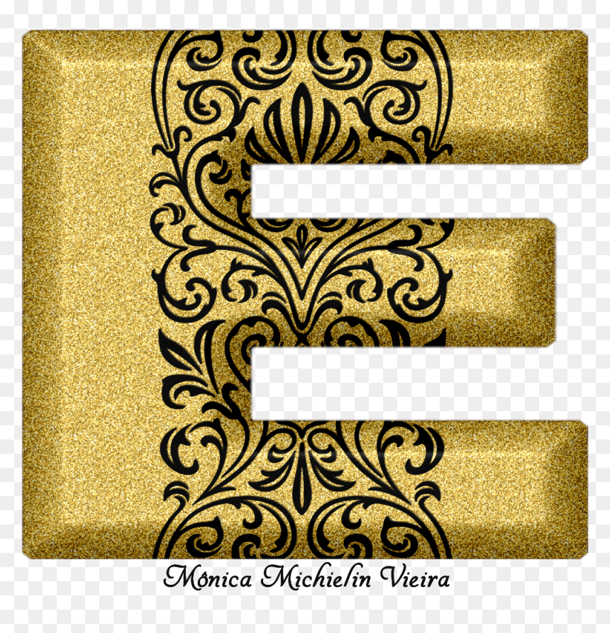Alfabeto Glitter Dourado Com Ornamentos Png, Glitter - Alfabeto Png Glitter, Transparent Png - ornamentos png
