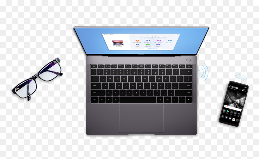 Huawei Matebook X Pro Touch Id, HD Png Download - computadora png