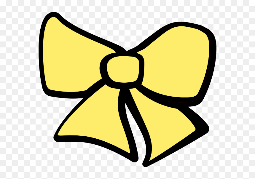 Bow Clipart Hair Bow Hi Art - Yellow Hair Bow Clipart, HD Png Download - hi png