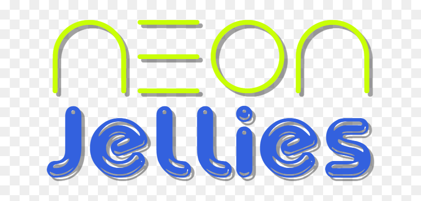 Neon Jellies Logo Large Blue 2 - Circle, HD Png Download - neon line png