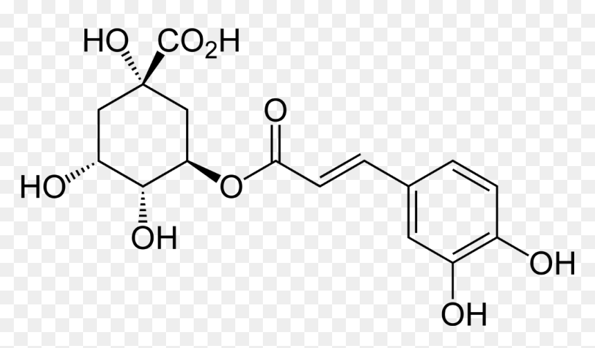 File - Chlorogenic Ac - Coffee Grounds Chemical Structure, HD Png Download - efectos png