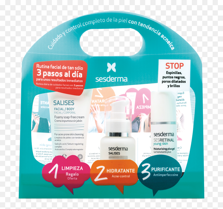 Salises Anti Acne Pack"
 Title="salises Anti Acne Pack - Sesderma Antiacne, HD Png Download - brillos png