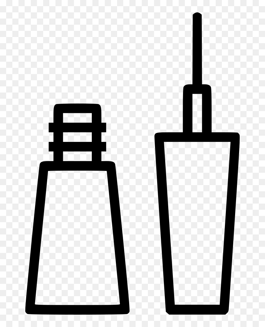 Eyeliner Brush Lady Beauty Care Makeup Cosmetics - Makeup Png Icons, Transparent Png - eyeliner png