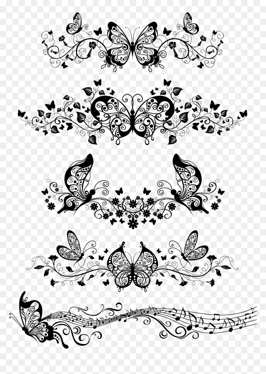 Vinilos Decorativos Para Dormitorios, HD Png Download - butterfly vector png