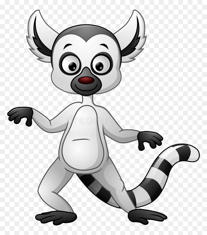 Background Transparent Lemur - Ring Tailed Lemurs Animated, HD Png Download - lemur png