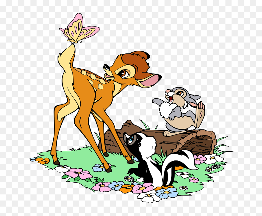Bambi With Butterfly On Tail, HD Png Download - bambi png