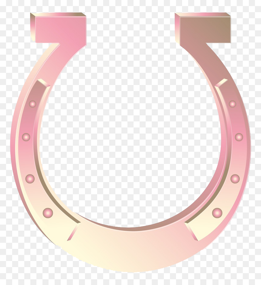 Textured Pink Horseshoe Png Download - Pink Horseshoe, Transparent Png - horseshoe vector png