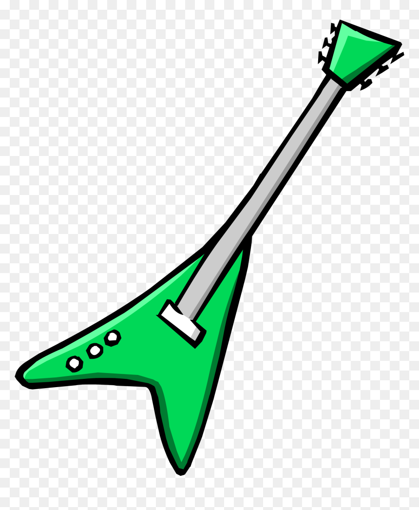 Electric Green Guitar Icon - Green Guitar Clipart, HD Png Download - guitar icon png