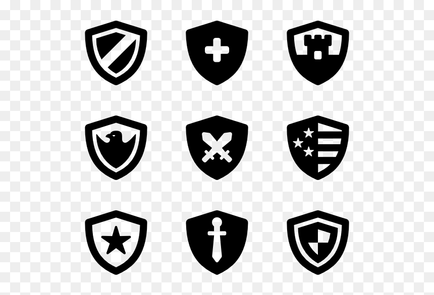Vector Psd Shield - Traffic Sign Icon Png, Transparent Png - shield vector png