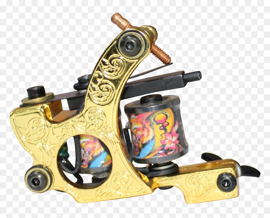 Tattoo Guns Gold, HD Png Download - tattoo gun png