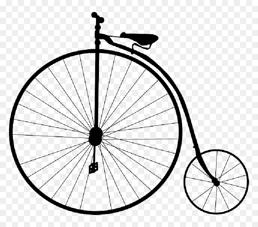 Old, Silhouette, Cartoon, Bikes, Transportation, Cycle - Bicycle Clip Art, HD Png Download - cycle png