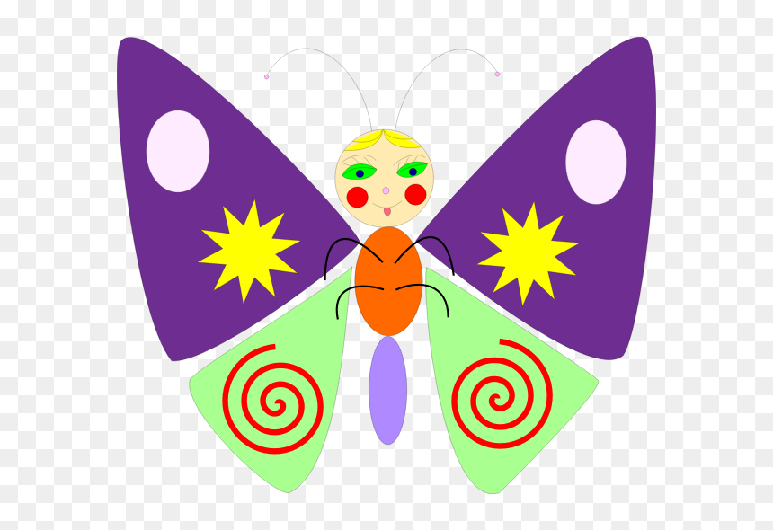 Colorful Butterfly Vector Graphics - Caricatura De Mariposas, HD Png Download - butterfly vector png