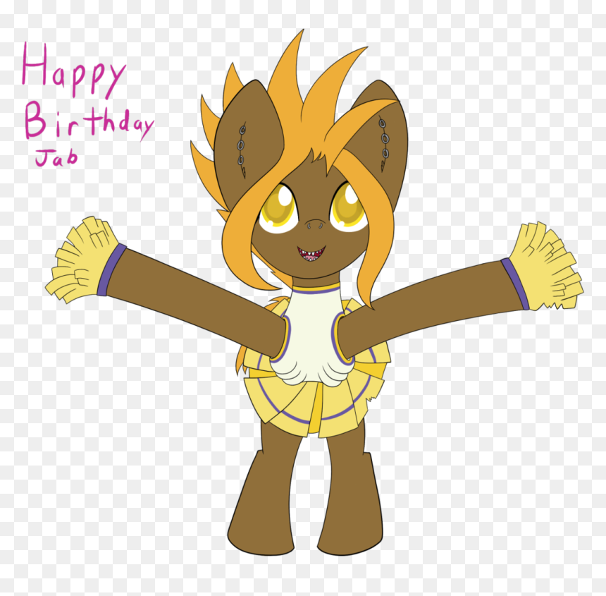 Happy Birthday Clipart Cheerleader - Cartoon, HD Png Download - birthday clipart png