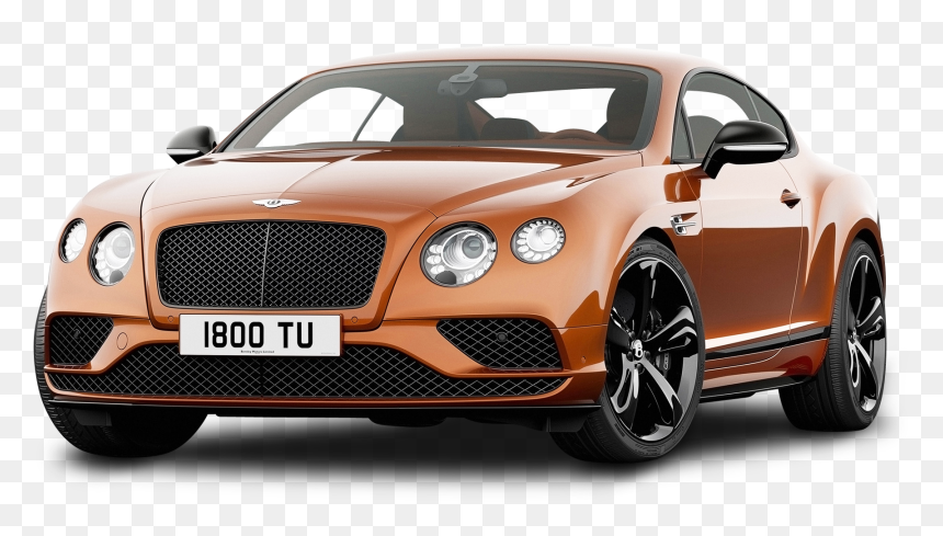 Orange Bentley Continental Gt Speed Car - 2016 Bentley Continental Gt, HD Png Download - bentley logo png