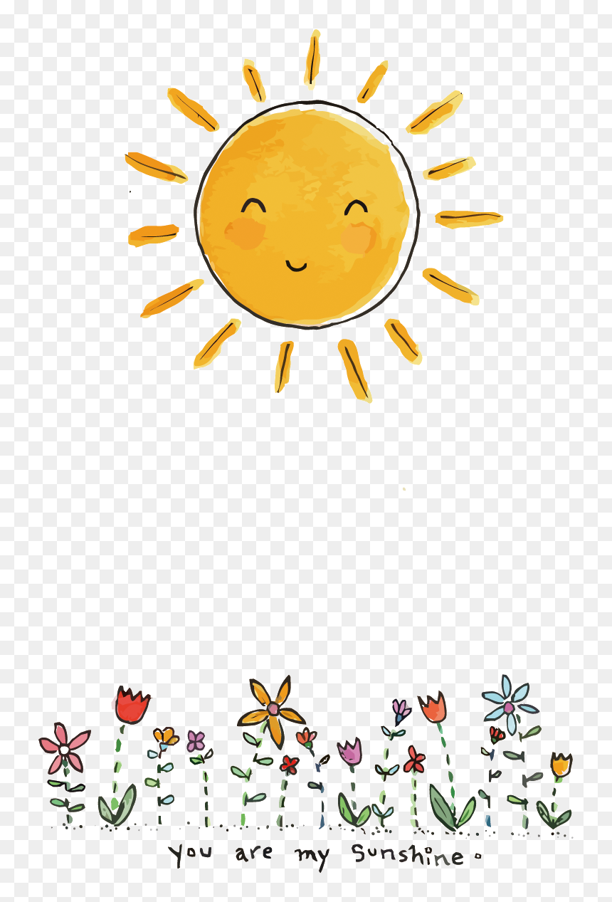 Drawing Art Painting Illustration - You Are My Sunshine Drawing, HD Png Download - sun shine png
