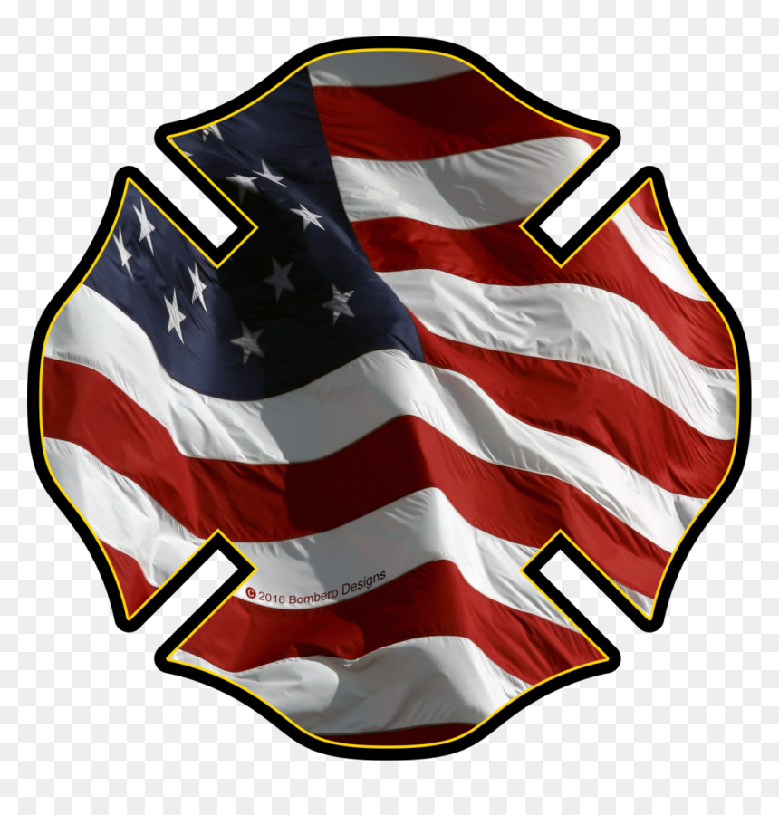 Usa Maltese Cross Sticker - American Flag In Power Point, HD Png Download - maltese cross png