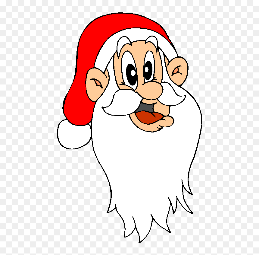 Clip Art Cliparts Natal Com Barba - Cartoon Best Pictures Of Santa, HD Png Download - barba png