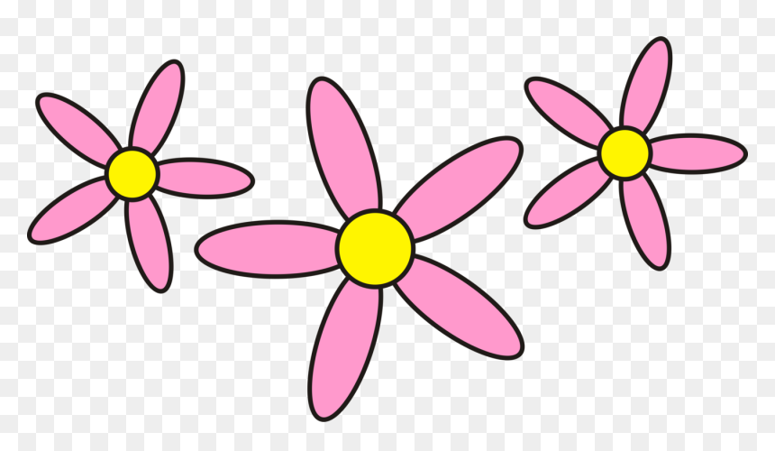 Transparent Flower Clipart - Pink Flowers Clip Art, HD Png Download - flowers clipart png