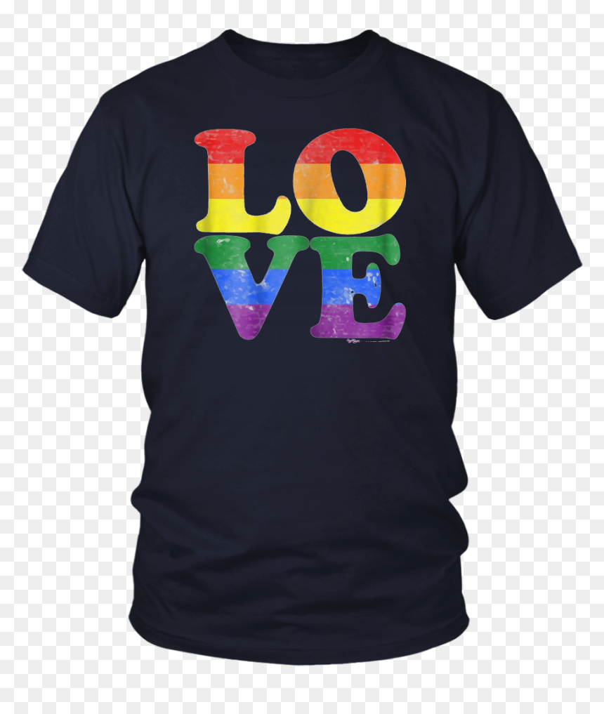 Vintage Love Rainbow Flag Lgbt Gay Pride T-shirt - Larry Bernandez T Shirt, HD Png Download - gay pride flag png