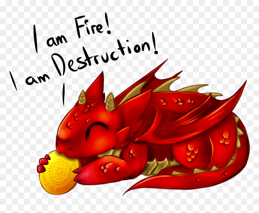 Am Fire I Am Destruction - Tiny Dragon One Gold Coin, HD Png Download - destruction png