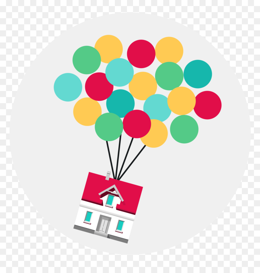 House With Balloons Clipart Graphic Transparent Download - Graphic Design, HD Png Download - balloons clipart png