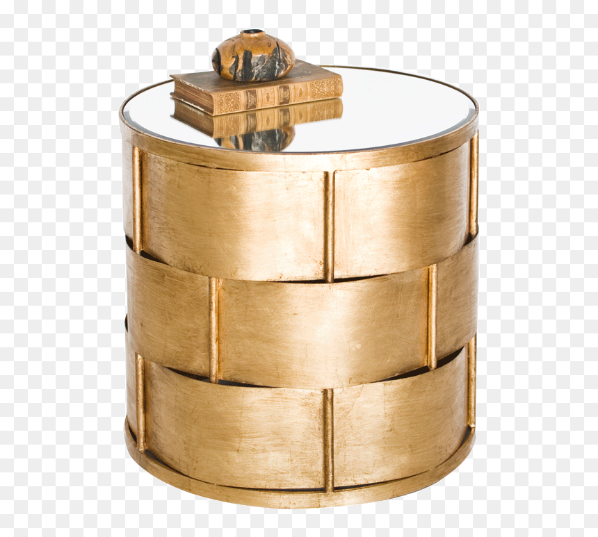 Worlds Away Davis Gold Side Table "
 Title="worlds - Gold Table Transparent Png, Png Download - gold leaf png