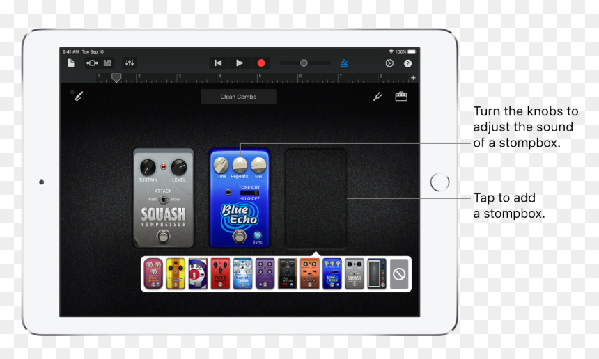 Guitar Amp Stompbox Editing Area - Guitar Amplifier, HD Png Download - guitar icon png