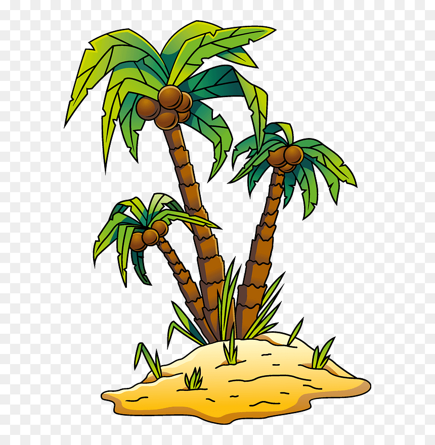 Palm Tree Clipart, HD Png Download - palm tree clip art png