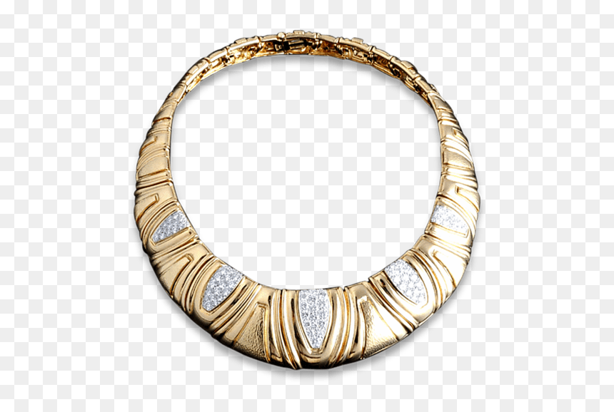 David Webb Gold And Diamond Necklace - Necklace, HD Png Download - diamond necklace png