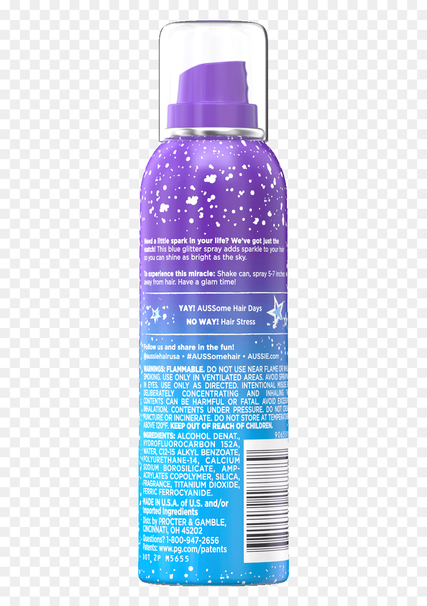 Glitzy Blue Hair Spray, HD Png Download - blue sparkles png