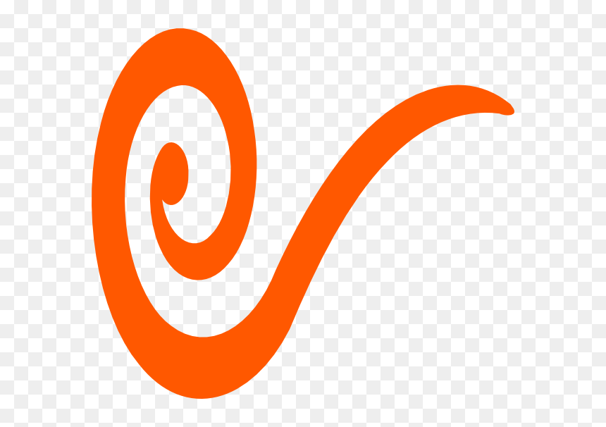 Orangeswirlisolid Clip Art At, HD Png Download - swirl vector png