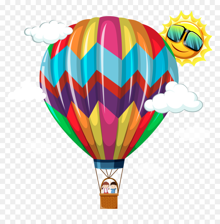 Vector Hot Air Balloon 1600*1600 Transprent Png Free - Happy Birthday Hotair Balloon, Transparent Png - airplane vector png