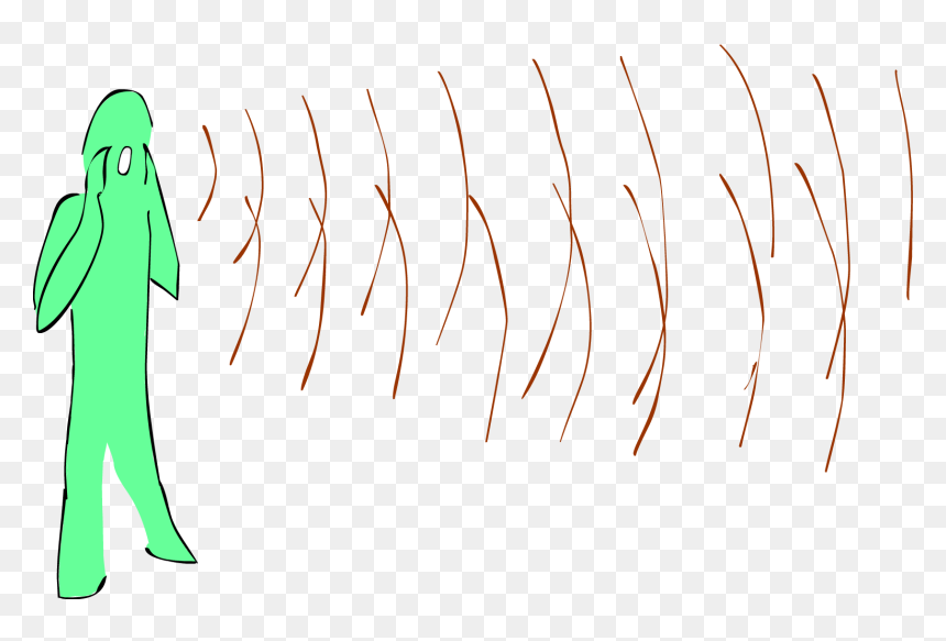 Aunque No Podemos Ver Las Ondas Sonoras, Nos Situemos - Line Art, HD Png Download - ondas png