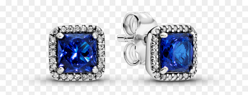 Pandora - Title - Tag - Pandora Sparkling Square Halo Earrings, HD Png Download - blue sparkles png