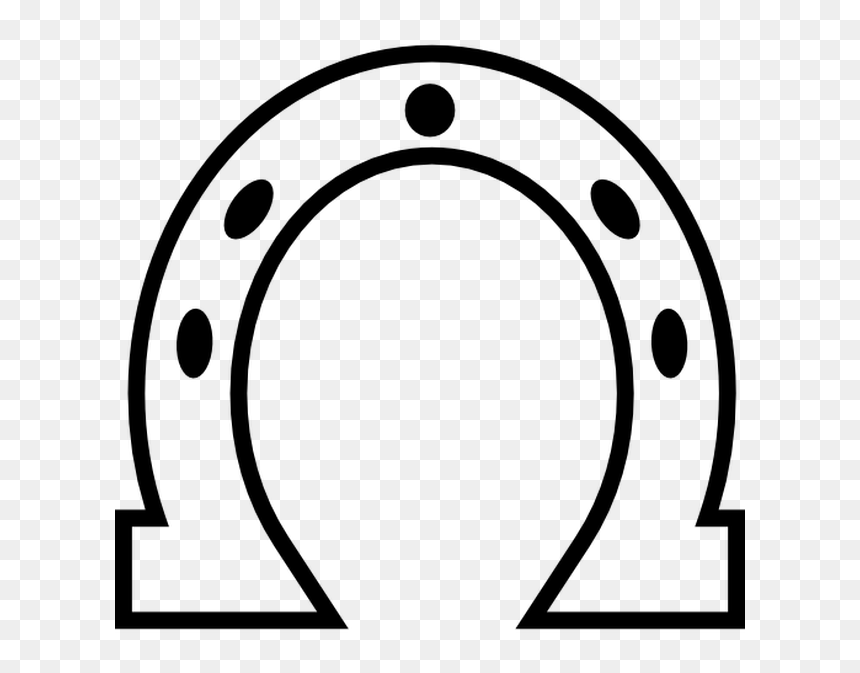 Horseshoe White Outlined Shape Free Vector Icon Designed - Imagenes De Una Herradura Para Dibujar, HD Png Download - horseshoe vector png