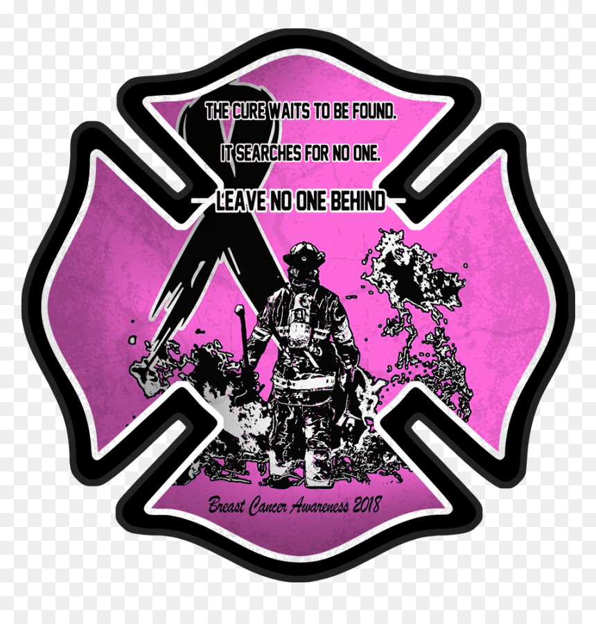 Breast Cancer Awareness Fire Decal - Cuerpo De Bomberos De Queilen, HD Png Download - maltese cross png