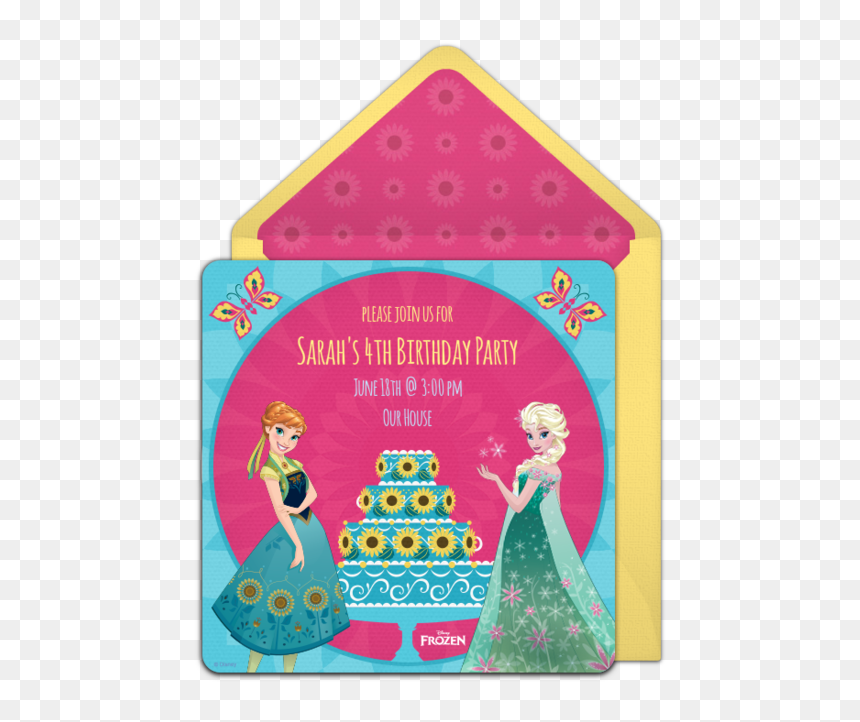 Frozen Fever 1st Birthday Invitation, HD Png Download - frozen fever png