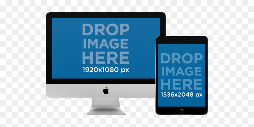 Placeit And Ipad Mockup - Led-backlit Lcd Display, HD Png Download - imac mockup png