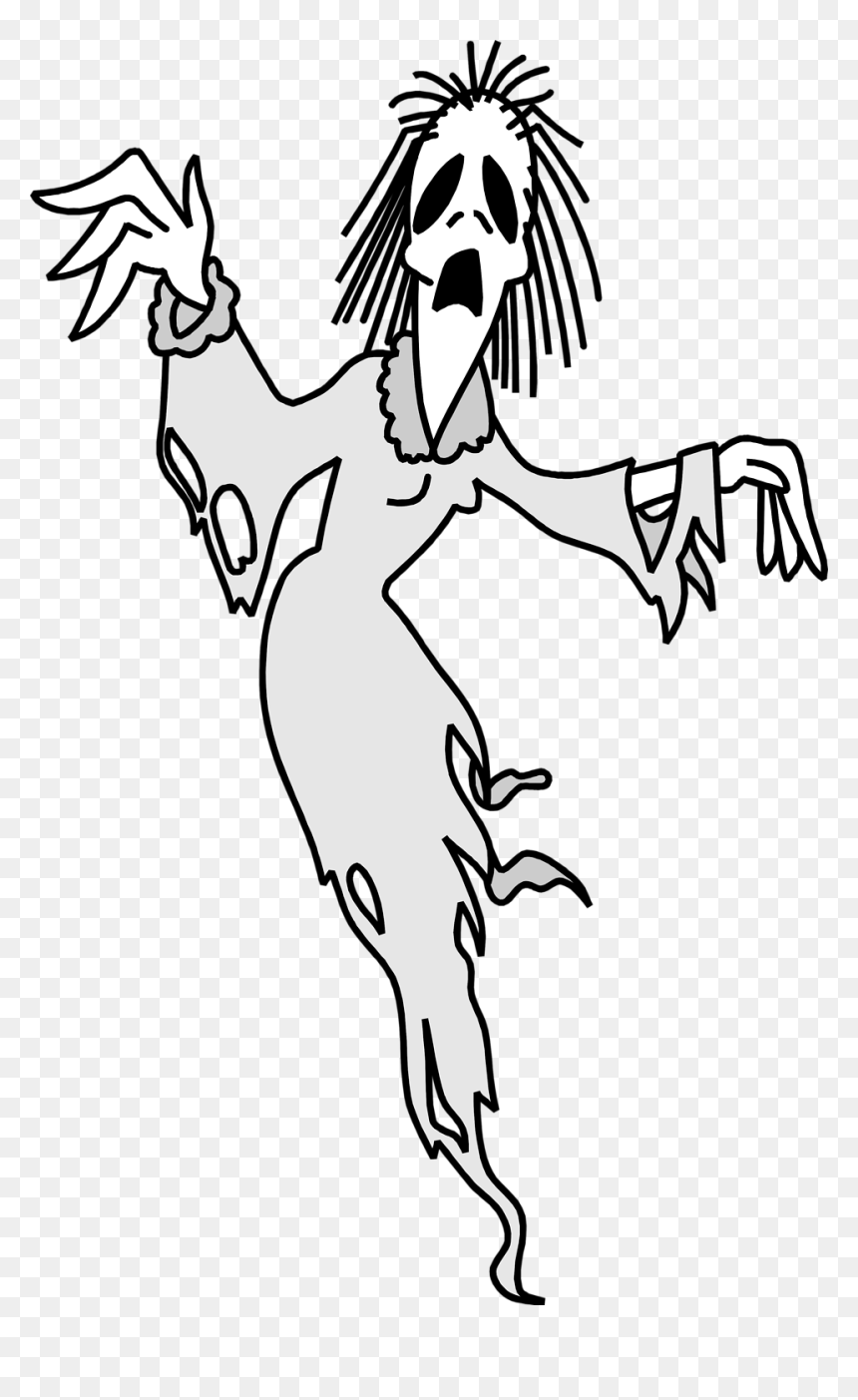 Picture Transparent Stock Ghost Clipart Free - Lady Ghost Clipart, HD Png Download - ghost clipart png