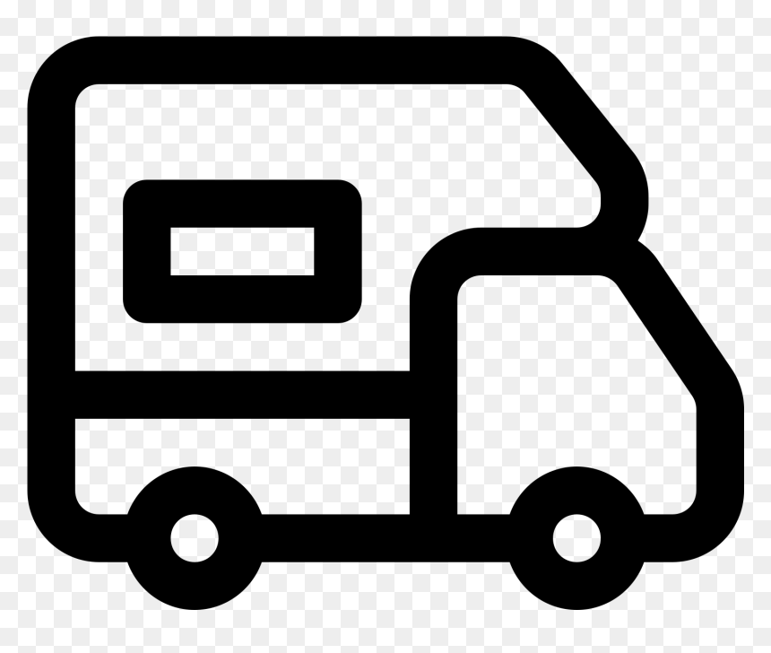 The Icon Is A Very Simplified Depiction Of An Rv Camper, HD Png Download - warehouse icon png